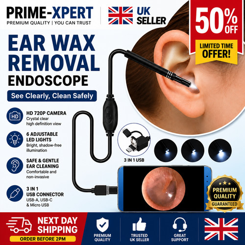 Led endoscope otoscope ear - endoscope,