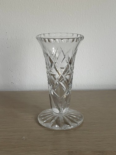 Cut glass trumpet shape footed - cut,