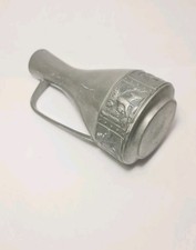 Vintage Konge Tinn Pewter Jug Vase with Bas-Reliefs by Eik Tinn Pewter, Norway
