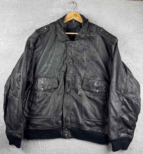 Mens vintage black leather - mens,