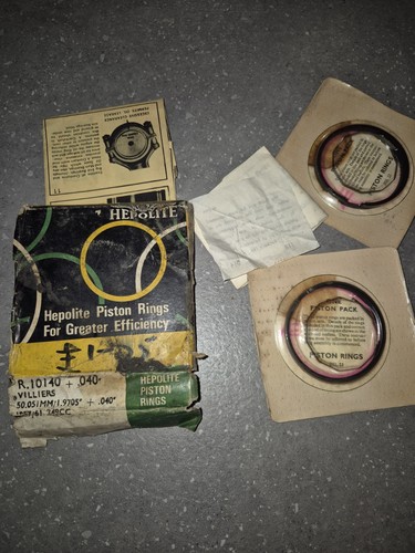 Vintage hepolite piston - piston, rings