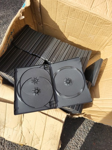 Empty black dvd cases - empty,