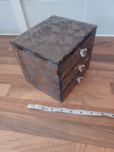 Mirrored glass jewellery box - mirrored,