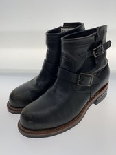 CHIPPEWA Boots 91002 Short Engineer Boots Vibram Sole Leather Black Size 7E