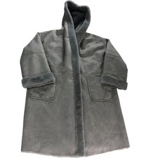 Branded Taupe Faux Shearling