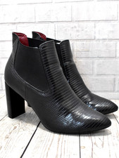 Womens NEXT Black Pull On High Heel Ankle Boots UK 5 EUR 38