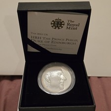 2011 Prince Philip Duke of Edinburgh £5 Five Pound Silver Proof Coin Boxed  COA