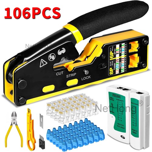 Rj45 pass through crimp - pass,