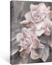 SUMGAR Pink Grey Wall Art Rose