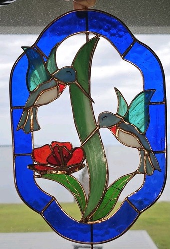 Vtg stained glass panel - vtg,