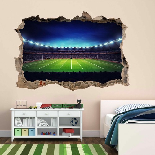 Rugby stadium wall - rugby, art