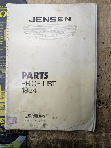 Jensen healey parts - price, list