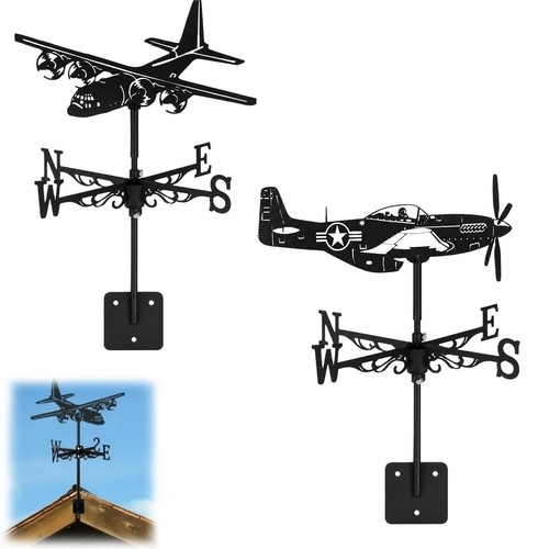 Fighter jet weather vane metal - weather,