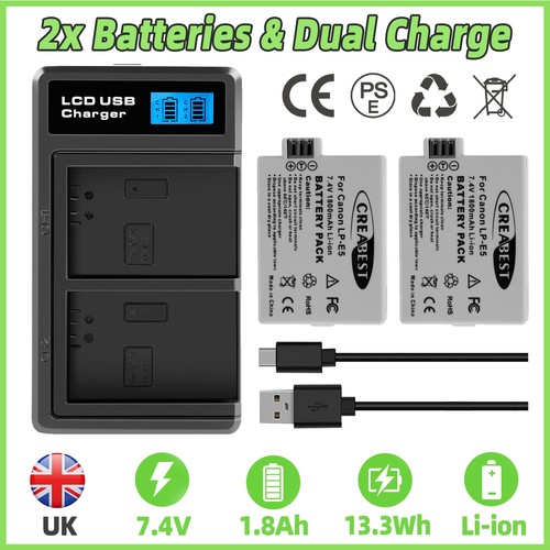 2pc battery for canon - battery,