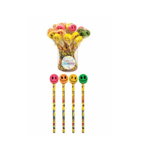 Pencils happy face eraser - pencils,