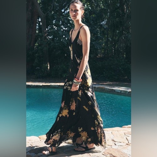 Zara black and gold floral - black,