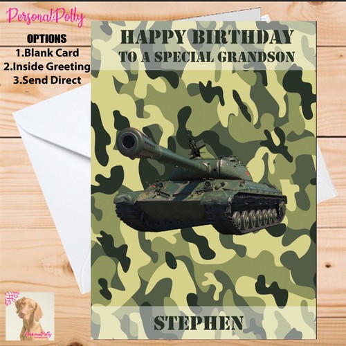 Personalised tank card - personalised,