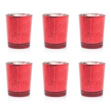 Pack Of Red Mercury Glass