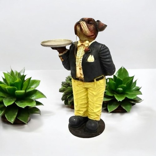 Elegant resin bulldog - resin,