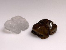 Two Figurines Ornaments Frog