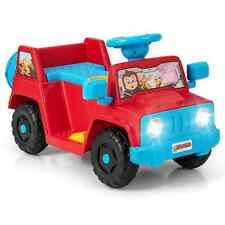 Kids Jeep 6V Battery Powered Car Electric Ride on Car Toy with Sound-Red