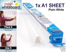 Magic White board A1 Sheet Dry Wipe Drawing Large Plain Roll Self Vinyl Sticky 