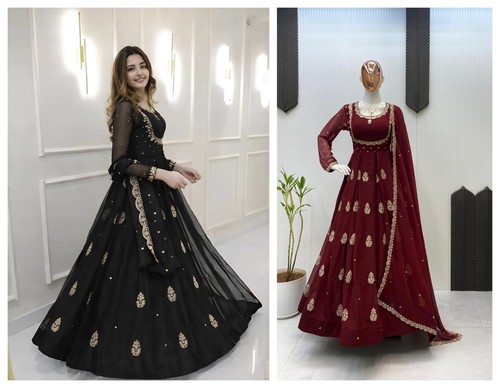 Women georgette embroidered - women,