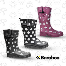Womens Short Wide Calf Wellies