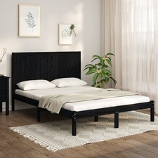 Bed Frame Bed Base Bedstead Bedroom Mattress Foundation Solid Wood Pine vidaXL