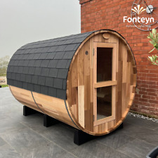 Fonteyn Barrel Sauna 8 ft. | Rustic | 245 x 185 x 200cm