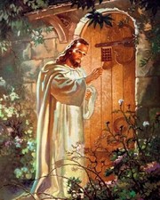 Cute Artwork Lord Jesus Christ Stands At The Door 4x6 Picture Celebrity Print