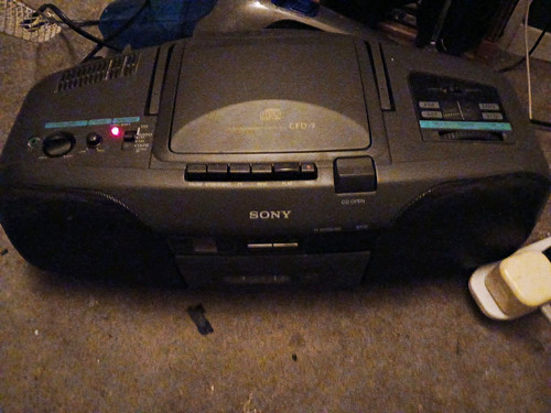 Sony cfd black boombox cd - sony, cfd-9