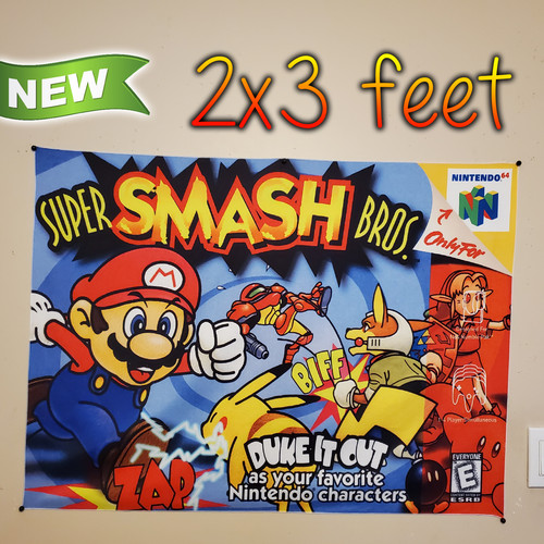 Super smash bros 2x3 foot - super, bros.