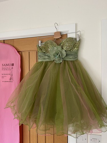 Sherri hill green pink short - green,