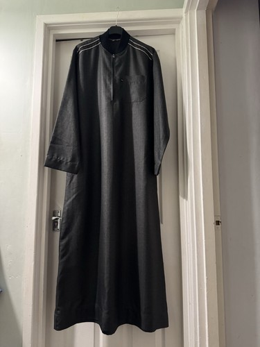 Men black thobe - black, /