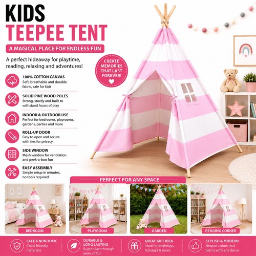 Large canvas kids - kids, tent