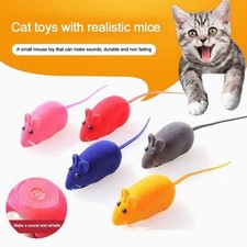 Cat Toys Ball and Feather Rubber Material / Squeaky Cat Mouse 9CD5 Pet Mice K2Y5