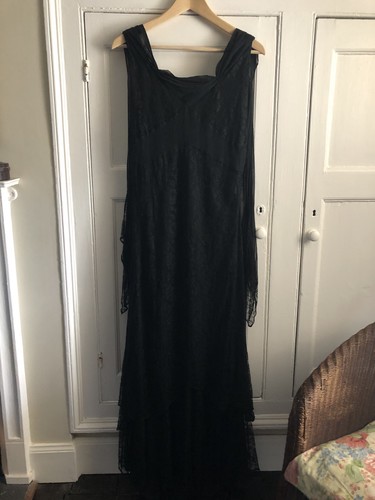 Vintage couture tiered black - couture,
