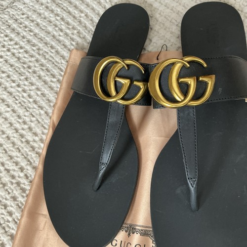 Gucci marmont thong sandals - gucci,