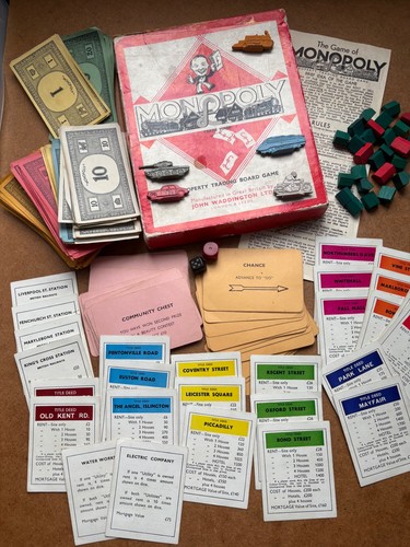 Vintage monopoly set - vintage, set,