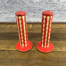 Old School BMX Grips Red White