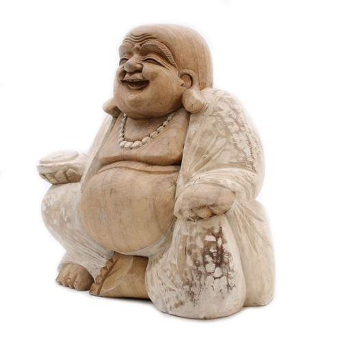 Happy buddha whitewash 30cm - happy,