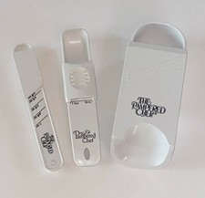 Pampered Chef Adjustable Measuring Spoon Cup Set Tablespoon Teaspoon Cup White