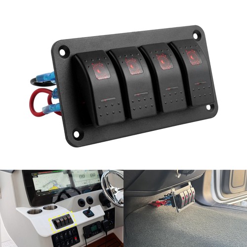 Gang rocker switch control - 4 gang,
