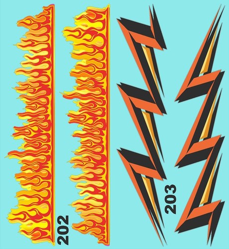 Accent decal sheet 202 - sheet, 202-203