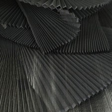 Ruffle Pleated Fabric Stiff Texture Decor Designer Fabric for Craft Dress