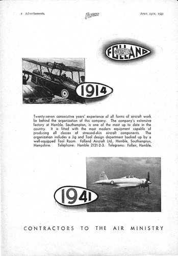 Ww2 advert for folland - advert,