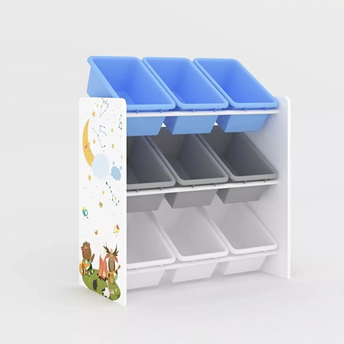 Toy storage unit kids - storage, wooden