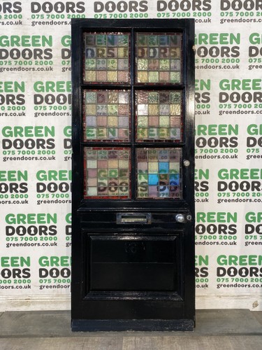 Stained glass front door - front,