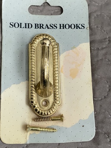 Solid brass wall hook - solid,